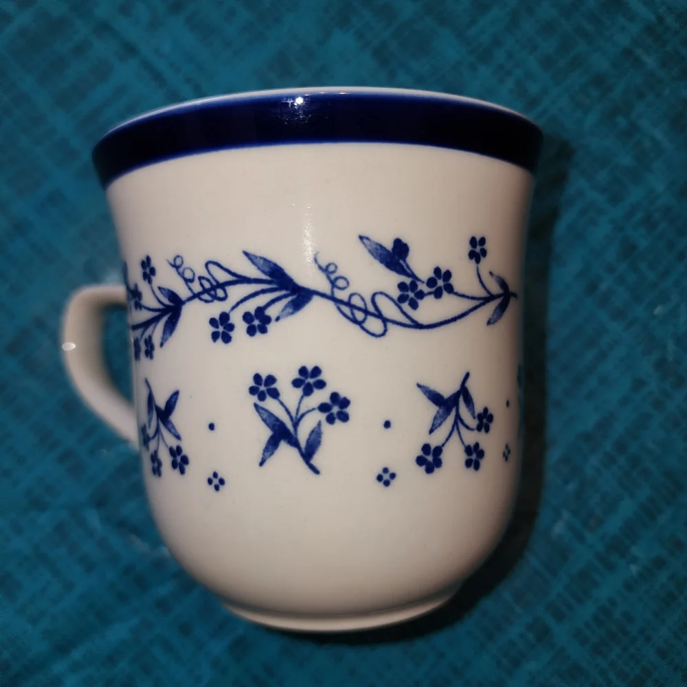 PROVENCE 3 Mugs, Creamer 260 Boquet Blue mugs 3.5